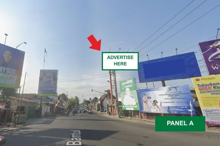 1 Panel Horizontal Static Billboard at Jl. Bantul, Yogyakarta, Jawa Tengah  (Intersection Dongkelan A)
