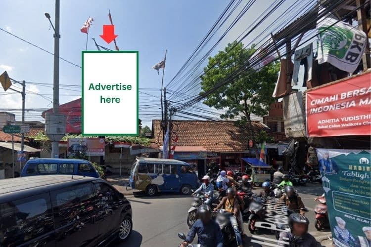 1 Panel Vertical Static Billboard at Jl Pesantren, Bandung, Jawa Barat  (near Ondo Vapestore Pesantren)