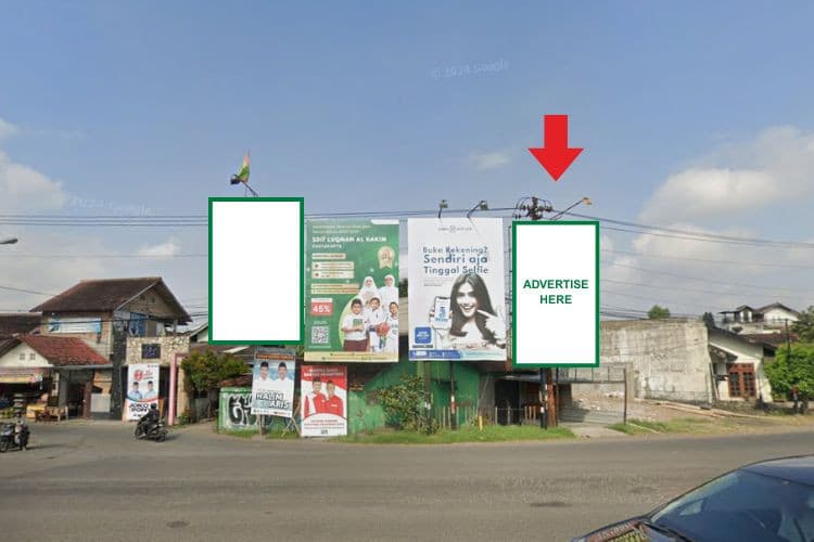 1 Panel Vertical Static Billboard at Jl. Wonosari, Yogyakarta, Daerah Istimewa Yogyakarta  (Intersection Ketandan 1)