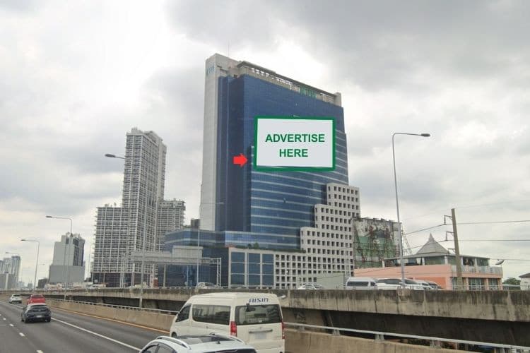 1 Vertical Building Wrap Billboard at KPN Tower, Bangkok, Huai Khwang, Bangkok