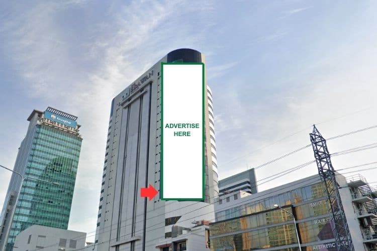1 Panel Vertical Building Wrap Billboard at Ploenchit Center, Bangkok, Khlong Toei, Bangkok