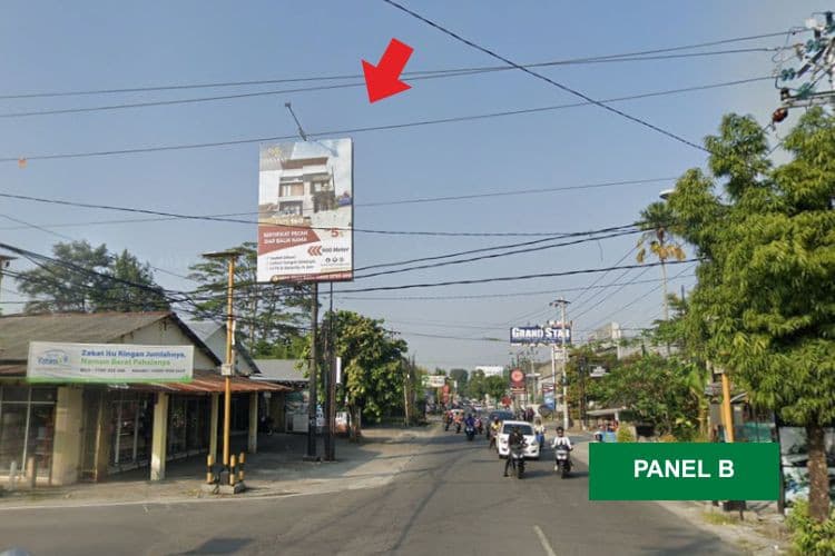 1 Panel Vertical Static Billboard at Jl. Palagan Tentara Pelajar, Yogyakarta, Daerah Istimewa Yogyakarta  (T-Junction Mudal  B)