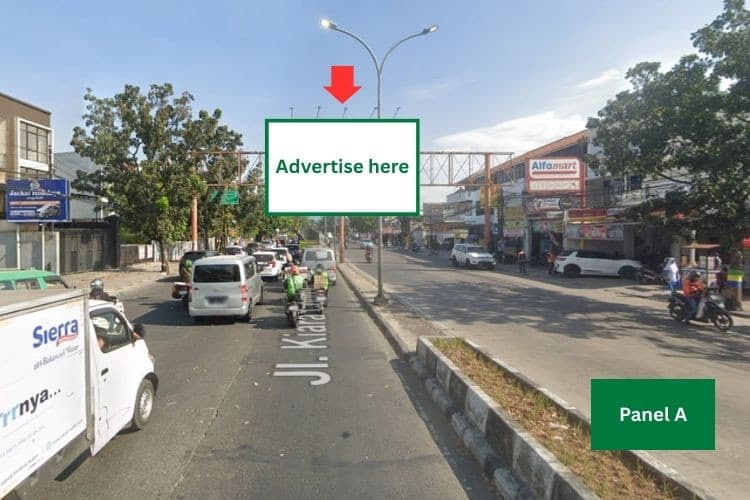 Horizontal Bando Billboard at Jl. Ibrahim Adjie, Bandung, Jawa Barat  (nearby Kiaracondong intersection) - Day View, Side A