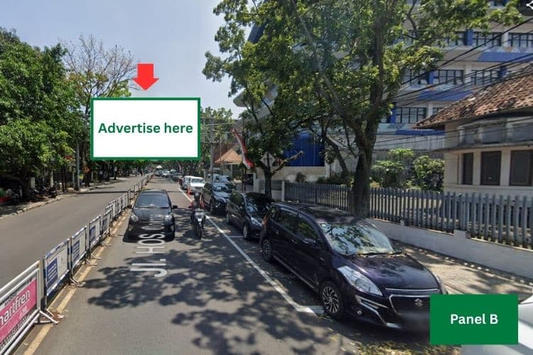 1 Sided Horizontal Bando Billboard at Jl. Pasir Kaliki, Bandung, Jawa Barat  (nearby BPK Penabur Pasirkaliki)
