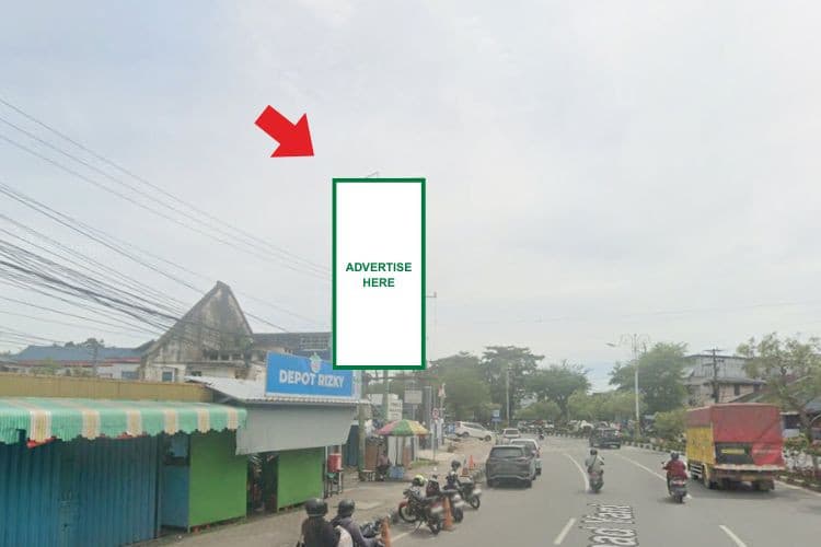 1 Panel Vertical Static Billboard at Jl. A Yani - Mayjen Sutoyo, Balikpapan, Kalimantan Timur