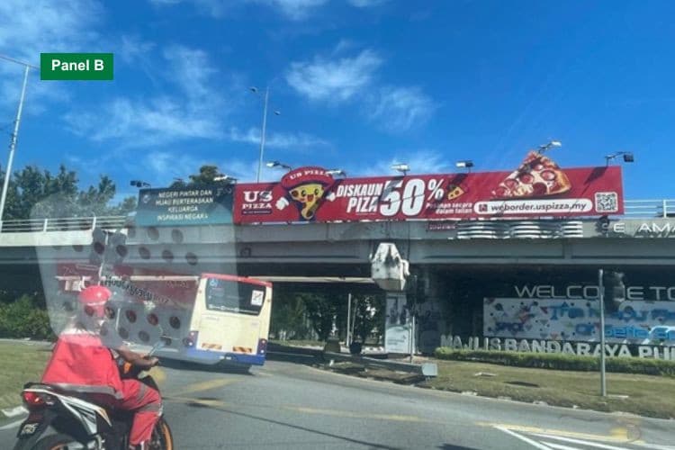 2 Sided Overhead Bridge Billboard at Jalan Tun Dr Awang, Penang International Airport exit roundabout, Bayan Lepas, Penang (flyover Jalan Sultan Azlan Shah)