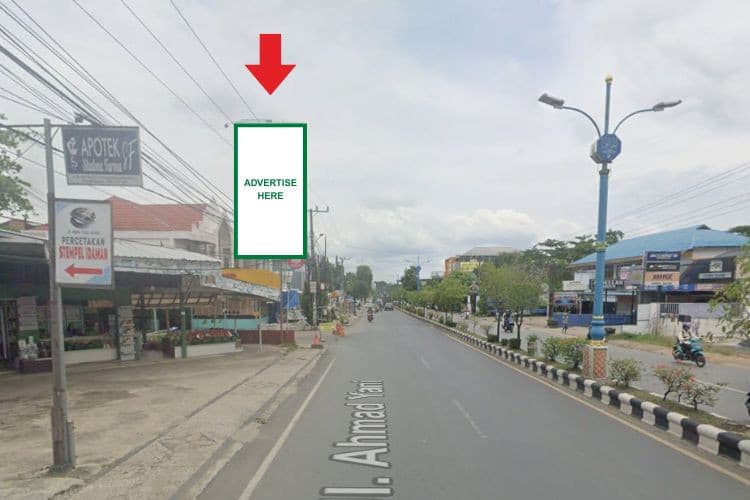 1 Sided Vertical Static Billboard at Jl. A. Yani KM 37, Banjarbaru, Kalimantan Selatan  (in front of High Side Banjarbaru)