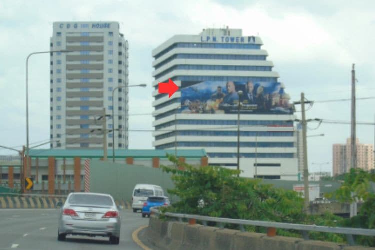 1 Panel Horizontal Building Wrap Billboard at L.P.N Tower, Bangkok, Yan Nawa, Bangkok
