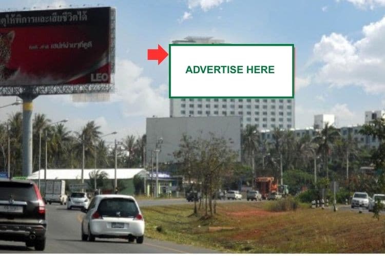 1 Panel Horizontal Building Wrap Billboard at Diamond Plaza Hotel, Surat Thani, Surat Thani Tha Kub Intersection