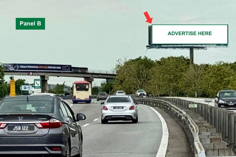 Horizontal Unipole Billboard at NSE Highway KM127.4, Kepala Batas, Penang (between Sungai Dua - Butterworth)