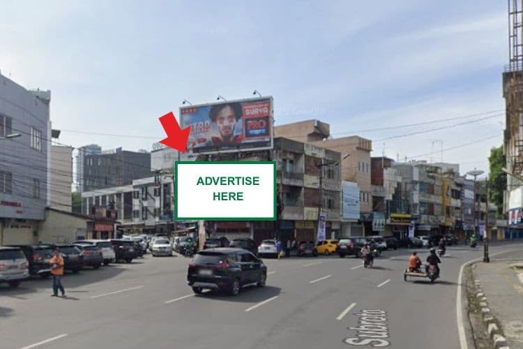 1 Panel Horizontal Static Billboard at Jl. Gatot Subroto, Medan, Sumatera Utara 