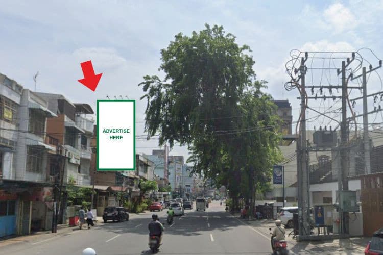 1 Panel Vertical Static Billboard at Jl. S. Parman, Medan, Sulawesi Utara (Crystal Palace)