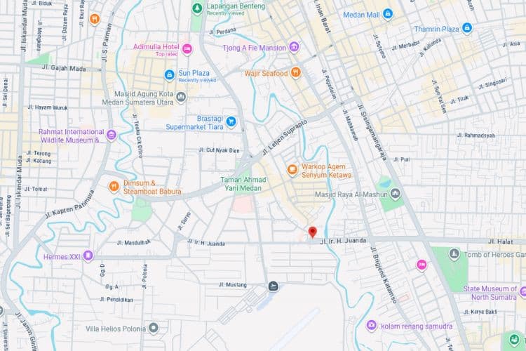 Map - Horizontal Static Billboard at Jl. Juanda, Medan, Sumatera Utara  (Tugu Juanda)