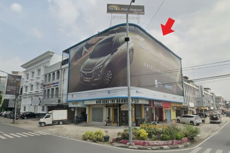 1 Panel Horizontal Static Billboard at Jl. MH. Yamin, Medan, Sumatera Utara  (Intersection Jl. Sutomo)
