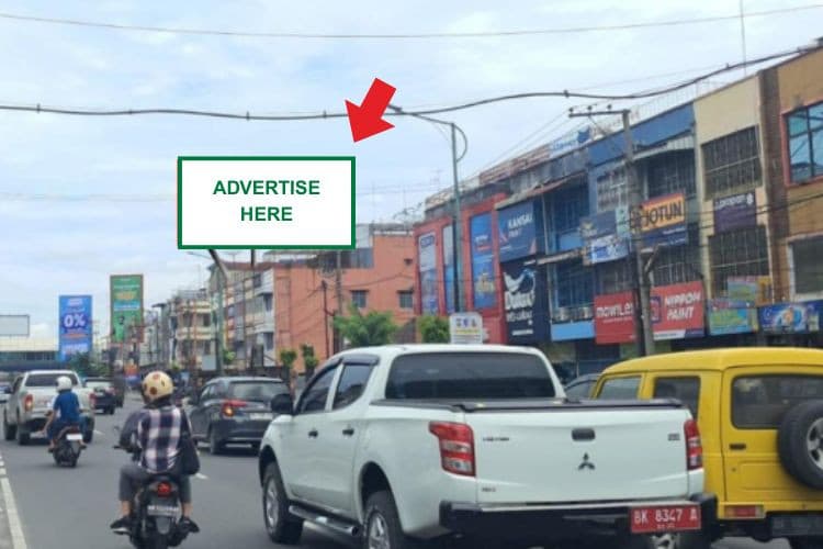 1 Panel Horizontal Static Billboard at Jl. Gatot Subroto, Medan, Sumatera Utara  (Mitra Keramika)