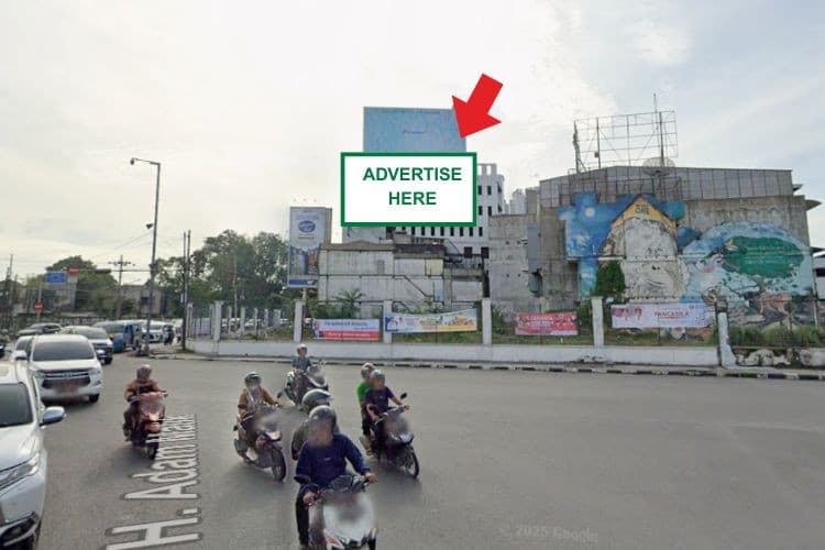 1 Panel Horizontal Static Billboard at Jl. Gatot Subroto, Medan, Sumatera Utara  (Bundaran SIB 2)
