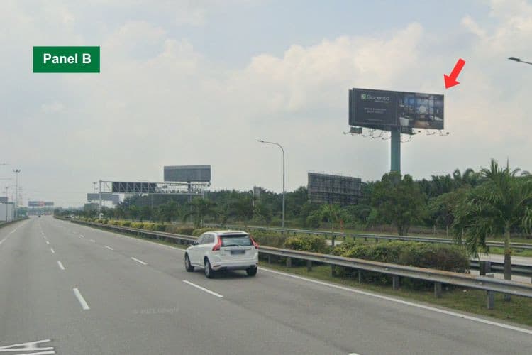 1 Sided Horizontal Unipole Billboard at KLIA Expressway KM A1.2, Dengkil, Selangor