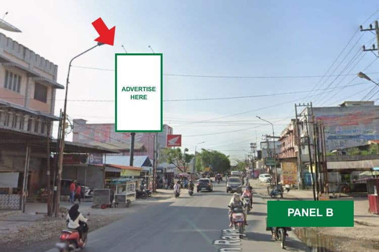 1 Panel Vertical Static Billboard at Jl. Medan Marelan, Medan, Sumatera Utara  (Nearby Benteng Honda Merelan B)