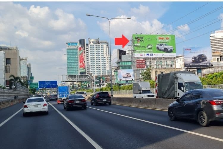 1 Panel Horizontal Classic Billboard Billboard at Chalerm Maha Nakhon Expy, Bangkok, Pathum Wan, Bangkok Expressway Step 1, Bong Kai Flat, heading to Rama 9