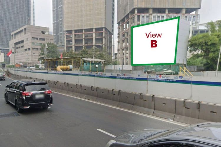 Horizontal Videotron Billboard at Jl. MH. Thamrin, Jakarta Selatan, DKI Jakarta
