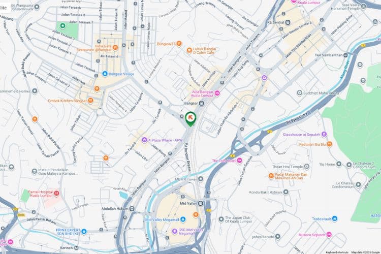 Map - Overhead Bridge Billboard at Jalan Bangsar, Kuala Lumpur (near Bangsar LRT Station)