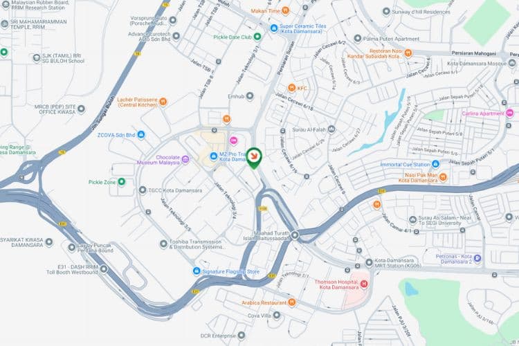 Map - Vertical Minipole Billboard at Persiaran Surian, Kota Damansara, Petaling Jaya, Selangor (near Jaya Grocer, Emporis)
