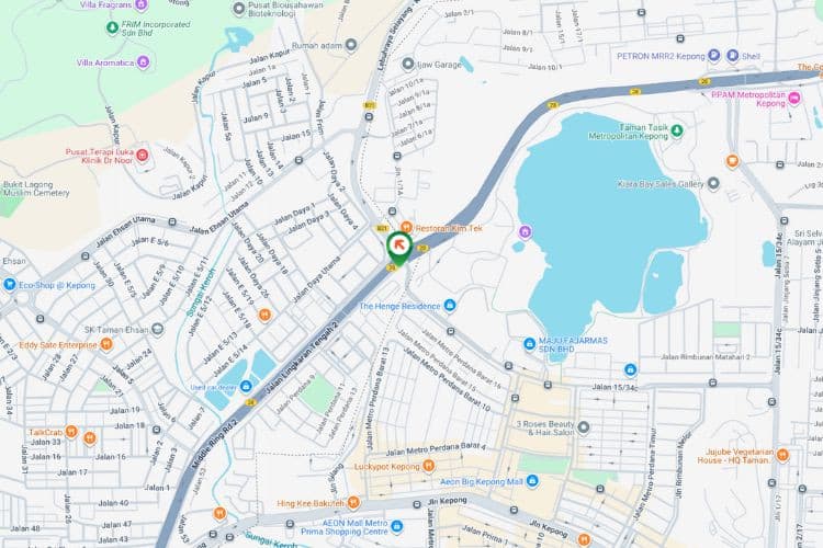 Map - Free Standing Billboard at Jalan Sungai Buloh-Selayang, Semenyih, Selangor (to Kepong)