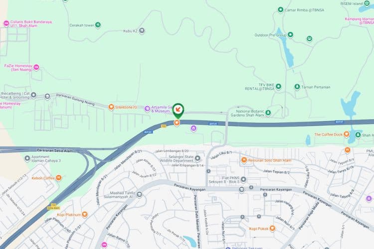 Map - Free Standing Billboard at NKVE Bukit Raja / Setia Alam, Shah Alam, Selangor (from Klang)