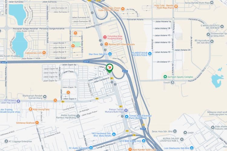 Map - Free Standing Billboard at Jalan Meru / Setia Alam, Klang, Selangor (near Shapadu Highway)