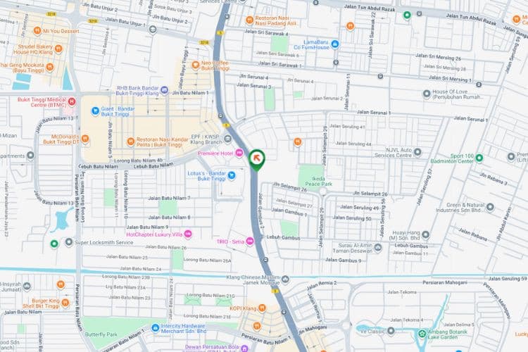 Map - Free Standing Billboard at Jalan Langat, Klang, Selangor (towards Lotus's - Bandar Bukit Tinggi)
