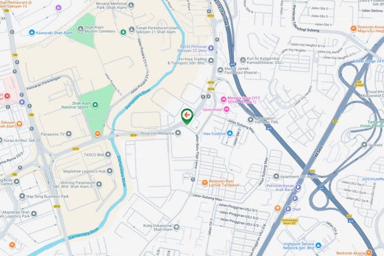 Map - Free Standing Billboard at Jalan Batu Tiga Lama / Persiaran Jubli Perak, Shah Alam, Selangor