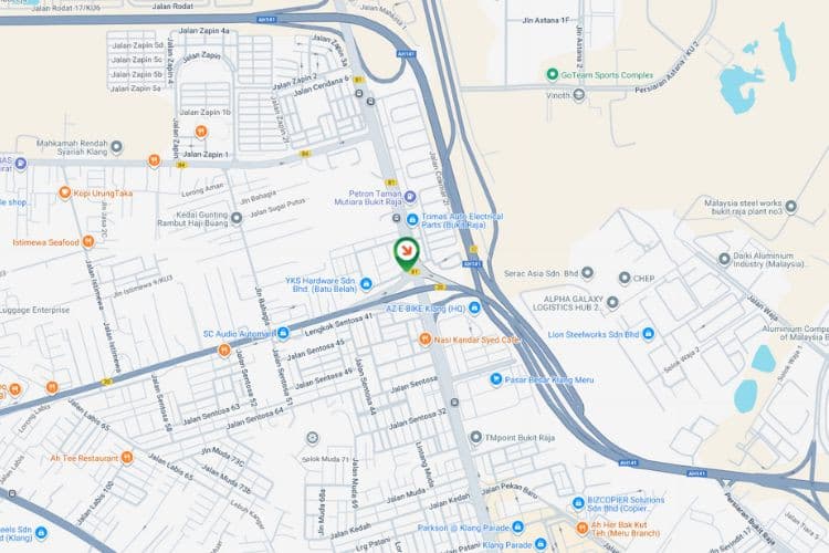 Map - Free Standing Billboard at Jalan Meru, Klang, Selangor (from Shapadu Highway)