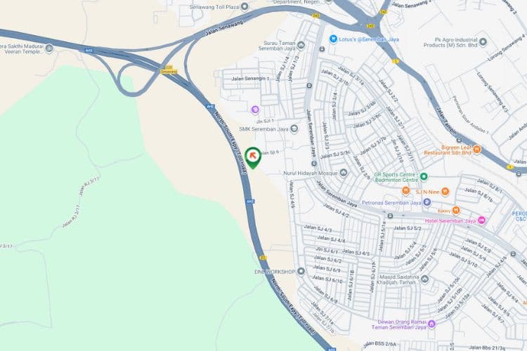 Map - Free Standing Billboard at NSE KM255.25, Senawang, Seremban, Negeri Sembilan