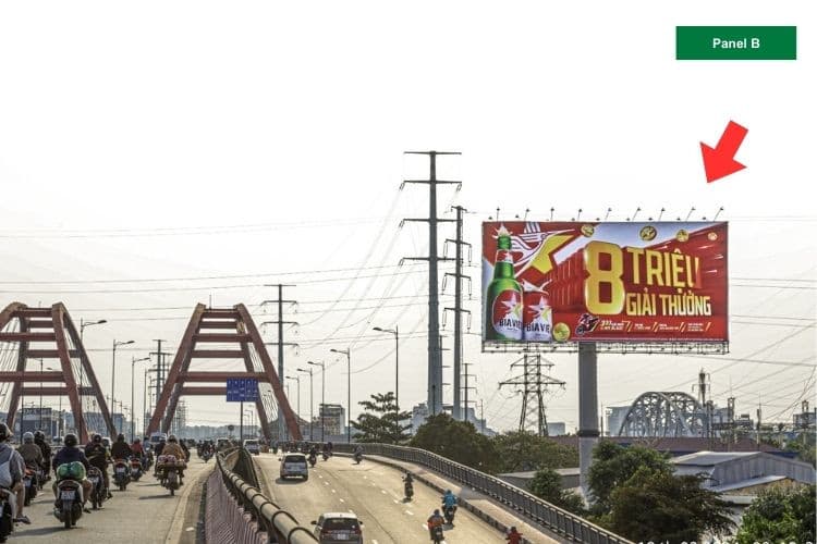 Horizontal Unipole Billboard at 30 Kha Van Can, Thu Duc, Ho Chi Minh City.