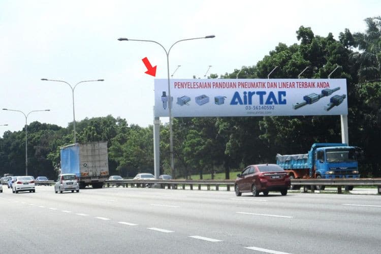 1 Panel Mini Gantry Billboard at Federal Highway KM8.2, Shah Alam, Selangor