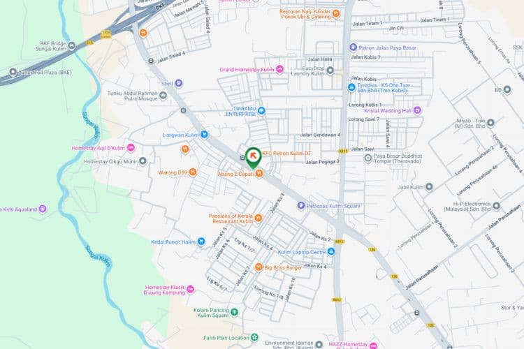 Map - Free Standing Billboard at Jalan Lunas, Kulim, Kedah (near Caltex petrol station)