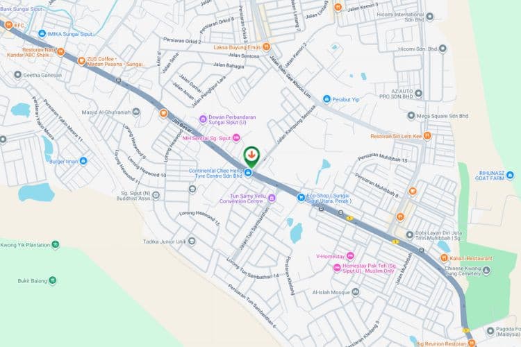 Map - Free Standing Billboard at Jalan Besar / Jalan Kampung Sentosa, Sungai Siput, Perak (opposite SMJK Shing Chung)