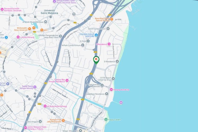 Map - Free Standing Billboard at Tun Dr. Lim Chong Eu Highway, Gelugor, Penang