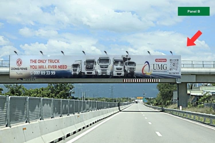 Horizontal Iron Frame Panel Billboard at Km111+300 Overwheel, Khanh Hoa (Panel B)