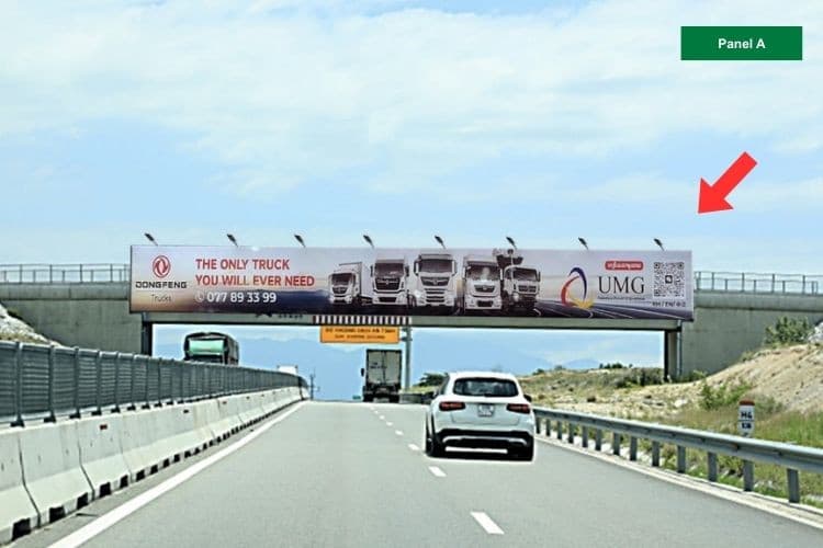 1 Sided Horizontal Iron Frame Panel Billboard at Km108+300, Khanh Hoa (Panel A)