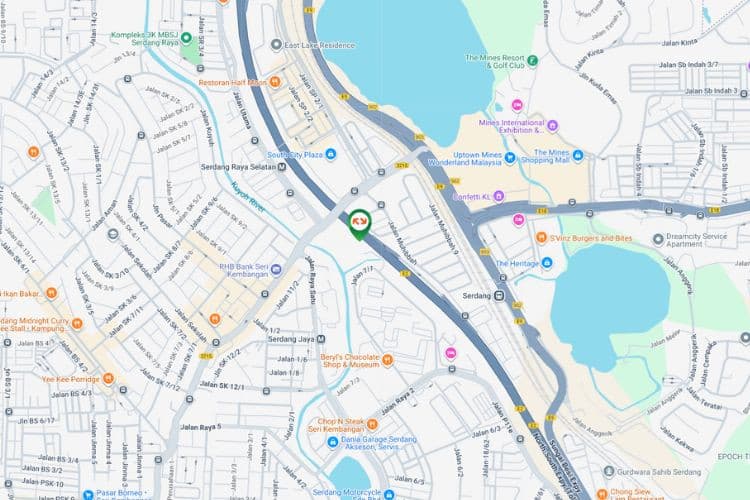 Map - Vertical Unipole Billboard at NSE Highway KM308.6, Seri Kembangan, Selangor