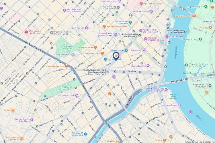 Map - Horizontal Digital Screen Billboard at 123 Le Loi, District 1, Ho Chi Minh City (Walking Street)