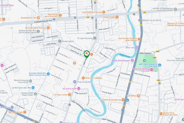 Map - Free Standing Billboard at Jalan Gangsa / Lorong Perak 16, Alor Setar, Kedah