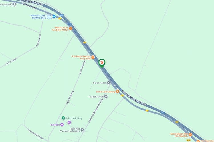 Map - Vertical Minipole Billboard at NSE KM87.2, Ayer Hitam, Johor (NB)
