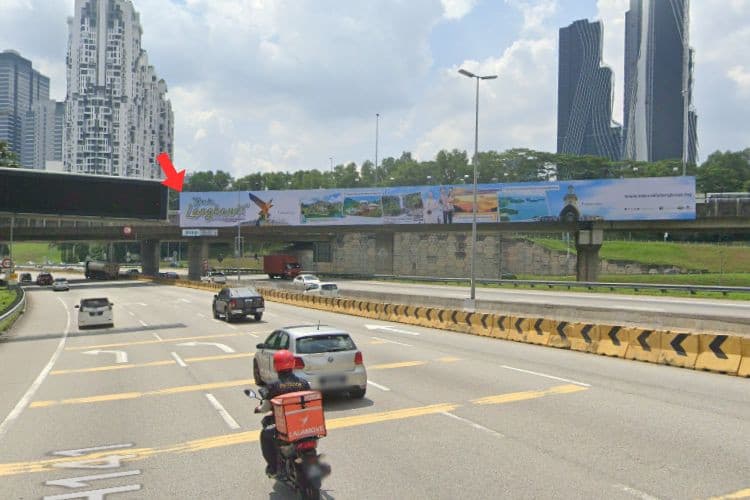 1 Sided Overhead Bridge Billboard at DUKE Highway KM0.8, Kuala Lumpur (from Plaza Tol Jalan Duta [Panel A])