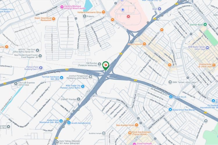 Map - Free Standing Billboard at Jalan Pandan, Johor Bahru, Johor