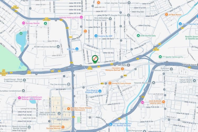 Map - Vertical Unipole Billboard at Federal Highway KM28.6, Petaling Jaya, Selangor (opposite Heineken)