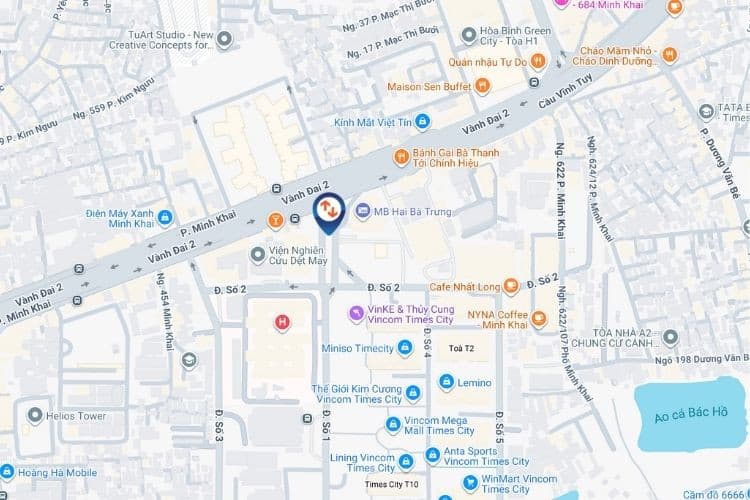 Map - LED Unipole Billboard at Vinhomes Time City, Hoang Mai District, Ha Noi City (Entrance of Times City and Park Hill)