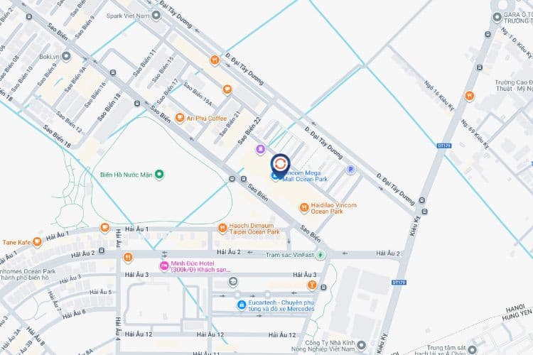Map -  4 Story-LED Screen Billboard at Vincom Ocean Park, Gia Lam District, Ha Noi City