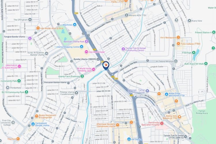Map - Vertical Digital Screen Billboard at LDP - Damansara Utama/Bandar Utama, Petaling Jaya, Selangor (near One World)